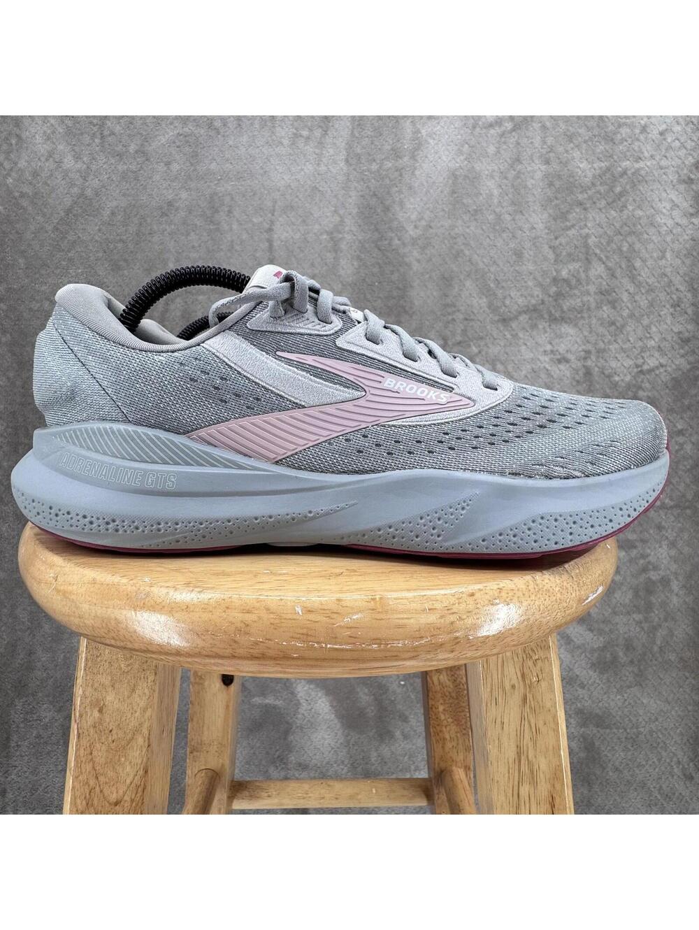Brooks Adrenaline GTS Shoes Womens 10.5 Gray Running Sneakers Narrow 1204262A019 - Picture 9 of 16